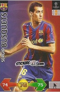 Figurina Busquets Sergio - UEFA Champions League 2009-2010. Super Strikes - Panini