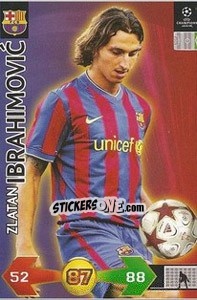 Sticker Ibrahimovic Zlatan - UEFA Champions League 2009-2010. Super Strikes n. 100 - Panini