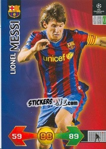 Sticker Messi Lionel - UEFA Champions League 2009-2010. Super Strikes n. 101 - Panini