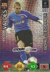 Sticker Valdes Victor - UEFA Champions League 2009-2010. Super Strikes - Panini