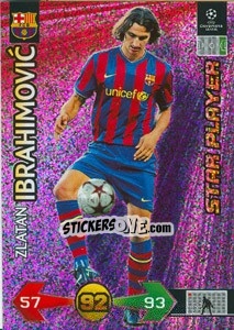 Sticker Ibrahimovic Zlatan - UEFA Champions League 2009-2010. Super Strikes - Panini