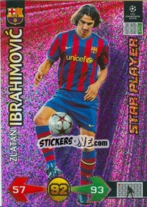 Sticker Ibrahimovic Zlatan - UEFA Champions League 2009-2010. Super Strikes n. 108 - Panini
