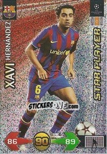 Sticker Hernandez Xavi - UEFA Champions League 2009-2010. Super Strikes n. 109 - Panini