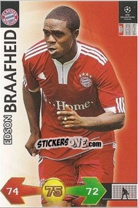 Sticker Braafheid Edson - UEFA Champions League 2009-2010. Super Strikes n. 111 - Panini
