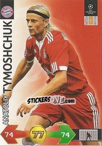 Cromo Tymoshchuk Anatoliy - UEFA Champions League 2009-2010. Super Strikes - Panini
