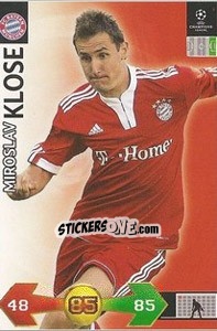 Sticker Klose Miroslav - UEFA Champions League 2009-2010. Super Strikes n. 122 - Panini