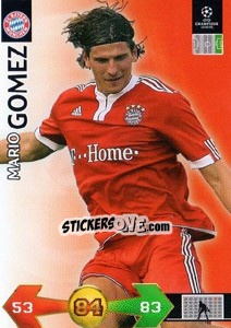Figurina Gomez Mario - UEFA Champions League 2009-2010. Super Strikes - Panini
