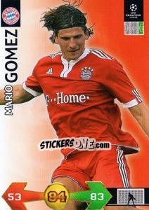 Sticker Gomez Mario - UEFA Champions League 2009-2010. Super Strikes n. 123 - Panini