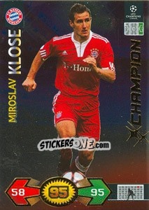 Sticker Klose Miroslav - UEFA Champions League 2009-2010. Super Strikes n. 126 - Panini