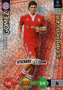 Sticker Gomez Mario - UEFA Champions League 2009-2010. Super Strikes n. 129 - Panini