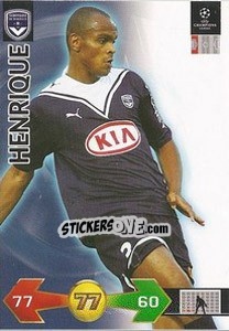Sticker Henrique - UEFA Champions League 2009-2010. Super Strikes - Panini