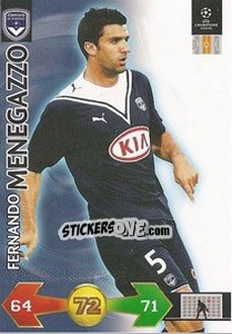 Sticker Menegazzo Fernando - UEFA Champions League 2009-2010. Super Strikes n. 135 - Panini