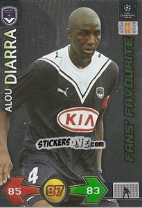 Sticker Diarra Alou - UEFA Champions League 2009-2010. Super Strikes n. 140 - Panini