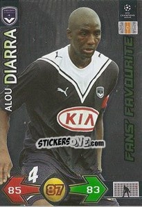 Sticker Diarra Alou - UEFA Champions League 2009-2010. Super Strikes - Panini