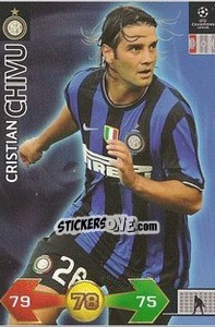 Figurina Chivu Cristian - UEFA Champions League 2009-2010. Super Strikes - Panini