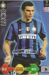 Sticker Lucio - UEFA Champions League 2009-2010. Super Strikes - Panini