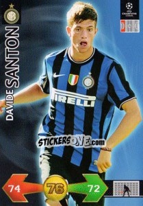 Cromo Santon Davide - UEFA Champions League 2009-2010. Super Strikes - Panini