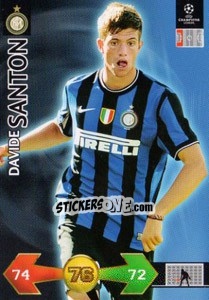 Sticker Santon Davide - UEFA Champions League 2009-2010. Super Strikes n. 147 - Panini