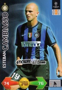 Figurina Cambiasso Esteban - UEFA Champions League 2009-2010. Super Strikes - Panini