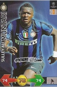 Sticker Muntari Sulley Ali - UEFA Champions League 2009-2010. Super Strikes n. 150 - Panini