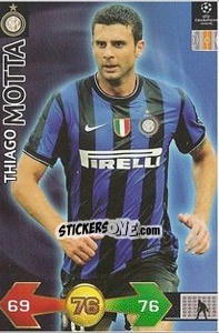 Sticker Motta Thiago - UEFA Champions League 2009-2010. Super Strikes n. 151 - Panini