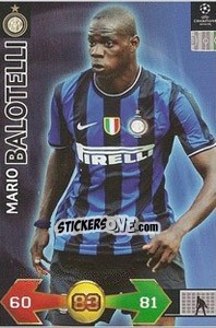 Sticker Balotelli Mario - UEFA Champions League 2009-2010. Super Strikes n. 153 - Panini