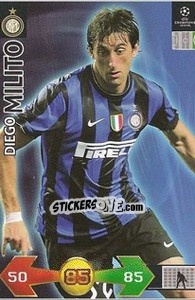 Sticker Milito Diego - UEFA Champions League 2009-2010. Super Strikes n. 154 - Panini