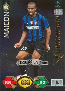Sticker Maicon - UEFA Champions League 2009-2010. Super Strikes - Panini