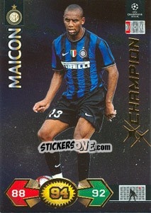 Sticker Maicon - UEFA Champions League 2009-2010. Super Strikes n. 155 - Panini