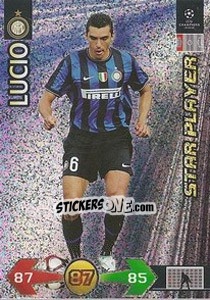 Sticker Lucio - UEFA Champions League 2009-2010. Super Strikes - Panini