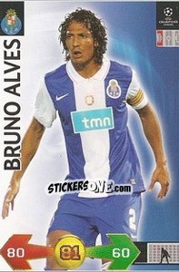 Sticker Bruno Alves - UEFA Champions League 2009-2010. Super Strikes n. 162 - Panini