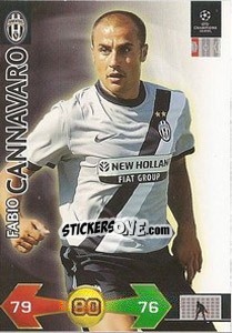 Cromo Cannavaro Fabio - UEFA Champions League 2009-2010. Super Strikes - Panini