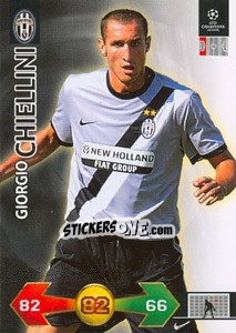Sticker Chiellini Giorgio - UEFA Champions League 2009-2010. Super Strikes - Panini