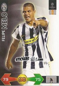 Sticker Melo Felipe - UEFA Champions League 2009-2010. Super Strikes - Panini