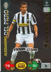 Sticker del Piero Alessandro - UEFA Champions League 2009-2010. Super Strikes n. 187 - Panini