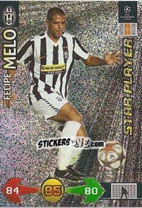 Sticker Melo Felipe - UEFA Champions League 2009-2010. Super Strikes n. 190 - Panini