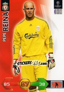 Sticker Pepe Reina - UEFA Champions League 2009-2010. Super Strikes n. 191 - Panini