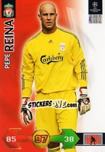 Figurina Pepe Reina - UEFA Champions League 2009-2010. Super Strikes - Panini