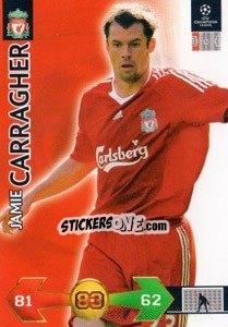 Sticker Jamie Carragher - UEFA Champions League 2009-2010. Super Strikes n. 193 - Panini