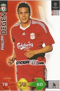 Sticker Philipp Degen - UEFA Champions League 2009-2010. Super Strikes - Panini