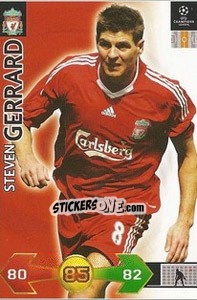 Cromo Steven Gerrard - UEFA Champions League 2009-2010. Super Strikes - Panini