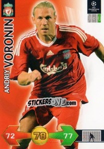 Sticker Andriy Voronin - UEFA Champions League 2009-2010. Super Strikes n. 201 - Panini