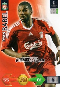 Sticker Ryan Babel - UEFA Champions League 2009-2010. Super Strikes - Panini