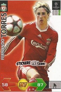 Sticker Torres Fernando - UEFA Champions League 2009-2010. Super Strikes n. 205 - Panini