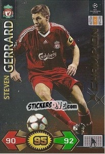 Sticker Gerrard Steven - UEFA Champions League 2009-2010. Super Strikes - Panini