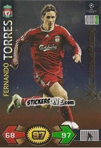 Sticker Torres Fernando - UEFA Champions League 2009-2010. Super Strikes - Panini