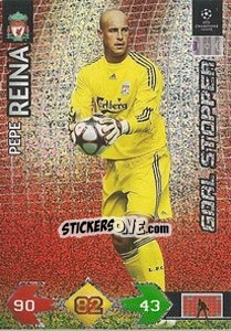 Cromo Reina Pepe - UEFA Champions League 2009-2010. Super Strikes - Panini