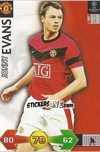 Sticker Evans Jonny - UEFA Champions League 2009-2010. Super Strikes - Panini