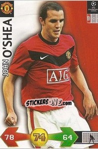 Sticker O'Shea John - UEFA Champions League 2009-2010. Super Strikes - Panini