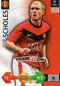 Sticker Scholes Paul - UEFA Champions League 2009-2010. Super Strikes n. 219 - Panini